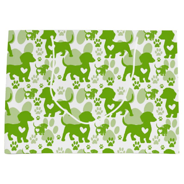Bolsa De Regalo Grande Dachshund Love Dog Gift Bag (Anverso)