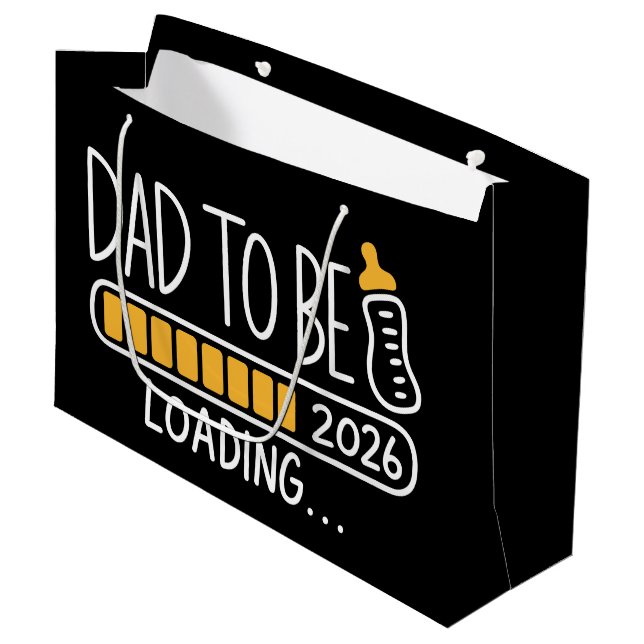 Bolsa De Regalo Grande Dad To Be 2026 Promoted to Daddy New Father  (Angulo Anverso)