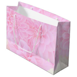 Bolsa De Regalo Grande Dahlias En Rosa Suave