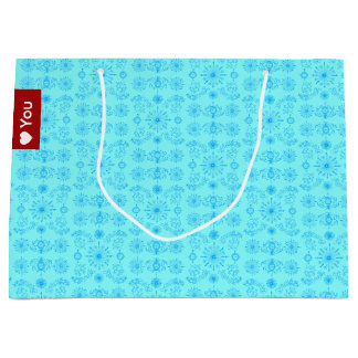 Bolsa De Regalo Grande Dainty Blue on Teal