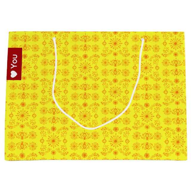 Bolsa De Regalo Grande Dainty Orange on Yellow (Anverso)