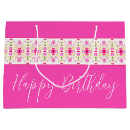 Bolsa De Regalo Grande Dainty Pink Floral