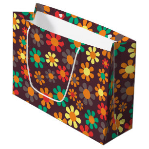 Bolsa De Regalo Grande Daisy de flores hippy