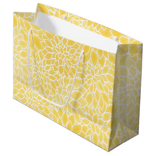 Bolsa De Regalo Grande Dalias amarillas pastel