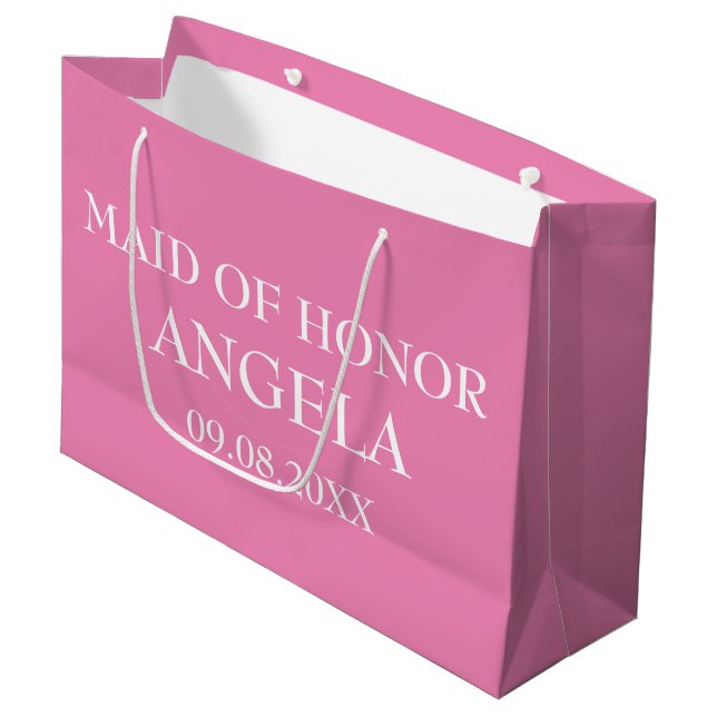 Bolsa De Regalo Grande Dama de honor elegante regalos personalizados de n (Angulo Anverso)