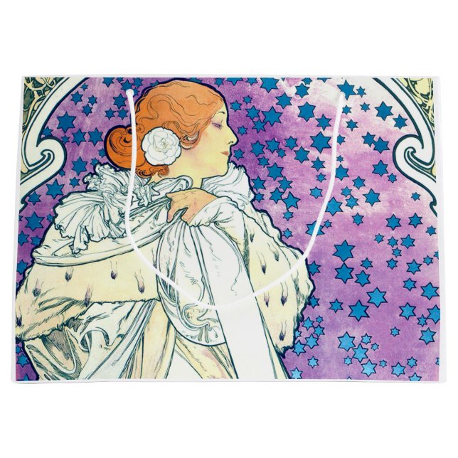 Bolsa De Regalo Grande Dama de la Camelias, Alphonse Mucha (Anverso)