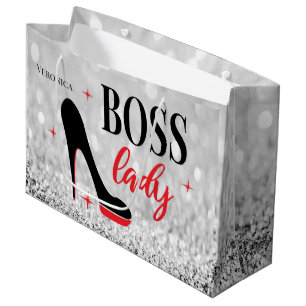Bolsa De Regalo Grande Dama del jefe del Stiletto Heel Rojo Personalizado