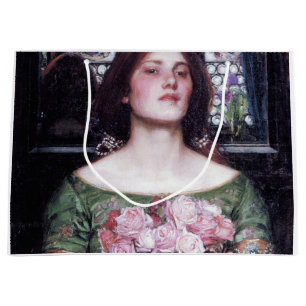 Bolsa De Regalo Grande Dama y Rosas, John William Waterhouse