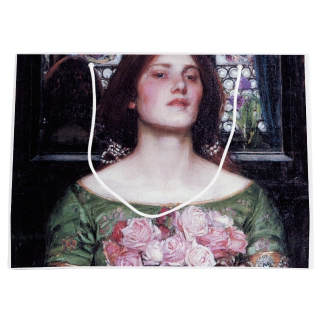 Bolsa De Regalo Grande Dama y Rosas, John William Waterhouse (Anverso)