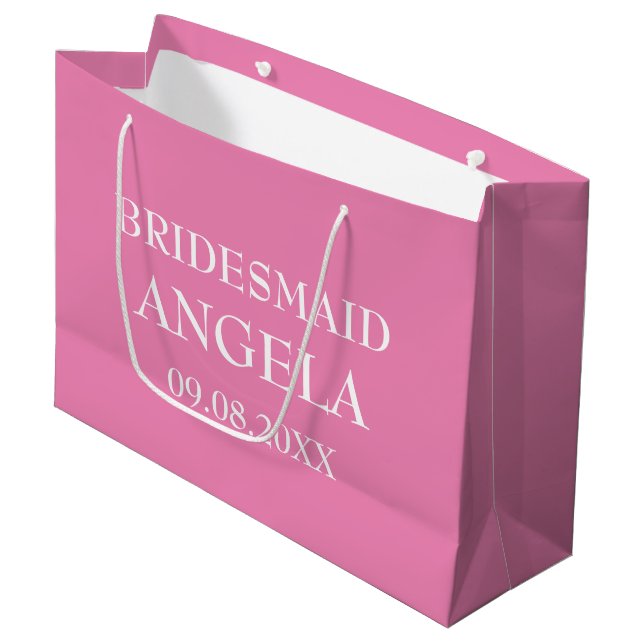 Bolsa De Regalo Grande Damas de honor regalos personalizados elegantes co (Angulo Anverso)
