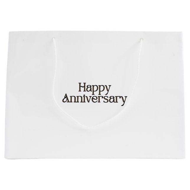 Bolsa de regalo grande de aniversario feliz (Anverso)