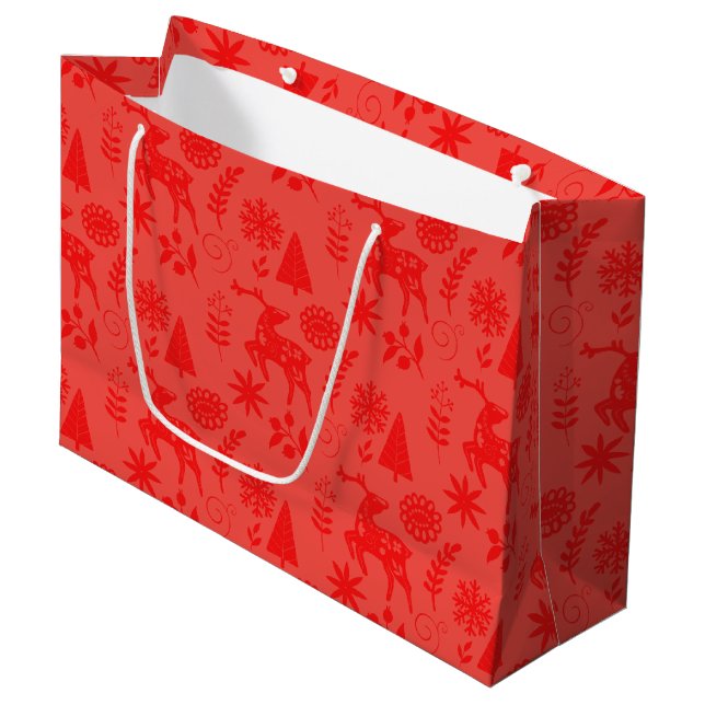 Bolsa de regalo grande de arte popular de ciervo b (Angulo Anverso)