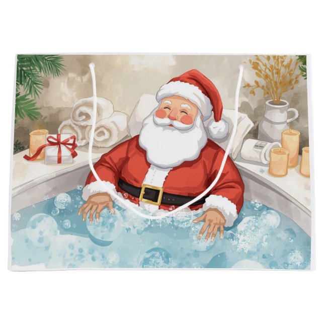 Bolsa de regalo grande de bañera de spa de Navidad (Anverso)