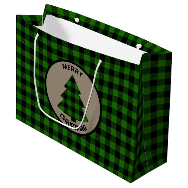 Bolsa de regalo grande de búfalo verde revestido d (Angulo Anverso)