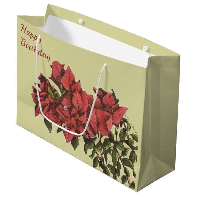 Bolsa de regalo grande de buganvilla (Angulo Anverso)