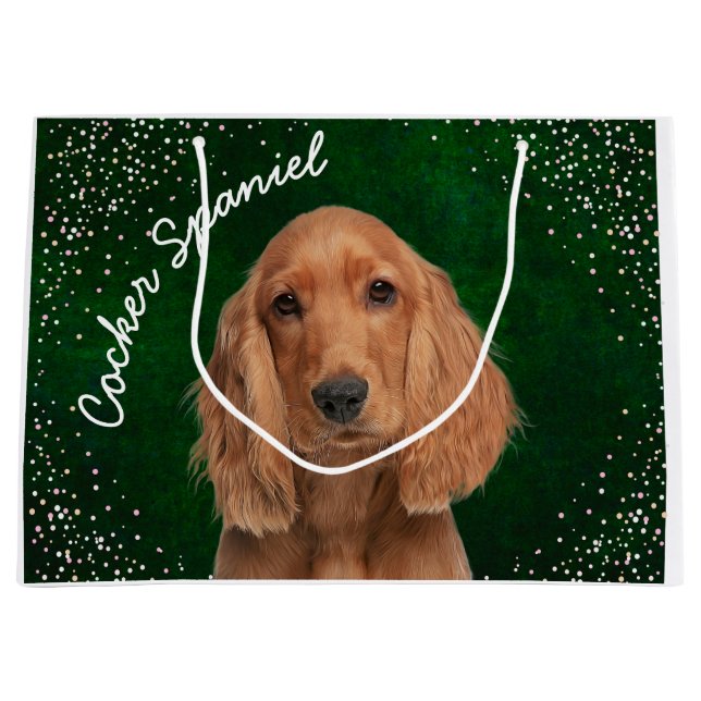 Bolsa de regalo grande de Cocker Spaniel (Anverso)