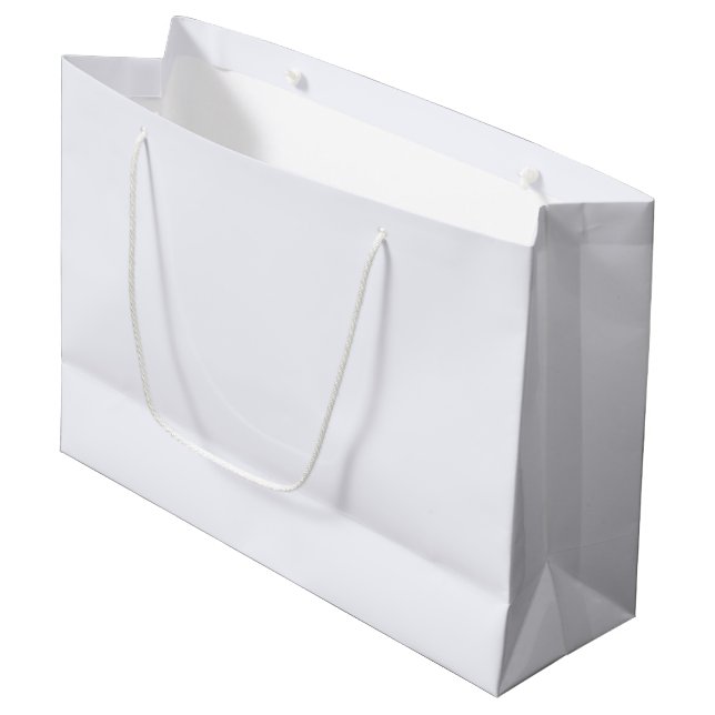 Bolsa de regalo grande de color blanco fantasma (Angulo Anverso)