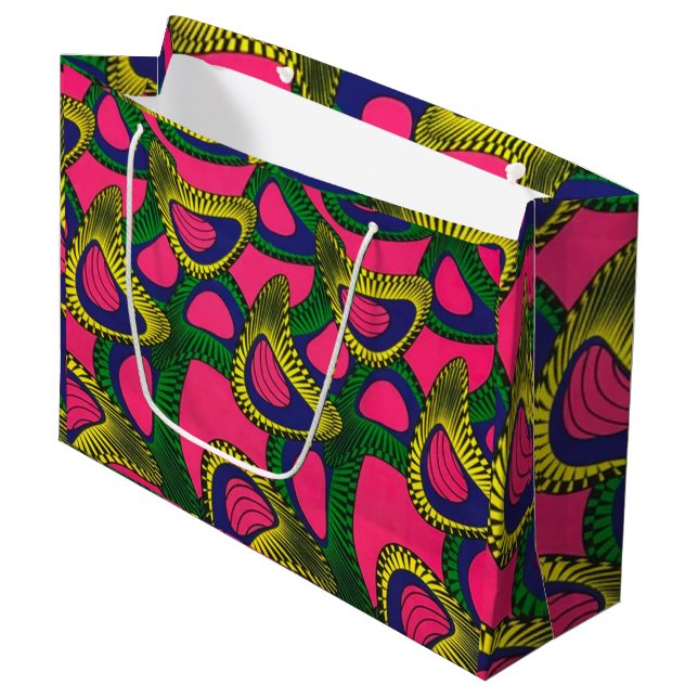 Bolsa de regalo grande de estampado africano (Angulo Anverso)