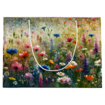 Bolsa de regalo grande de flor silvestre