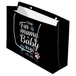 Bolsa De Regalo Grande De Fur Mama a Baby Mama Est 2025 Perro Gato Mamá