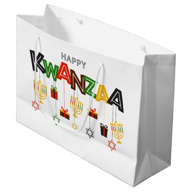 Bolsa de regalo grande de Kwanzaa (Angulo Anverso)