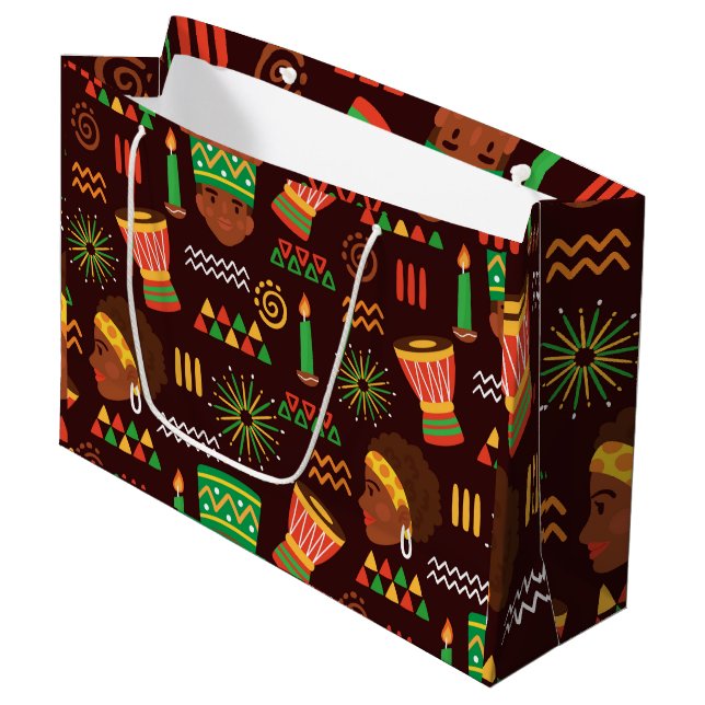Bolsa de regalo grande de Kwanzaa (Angulo Anverso)