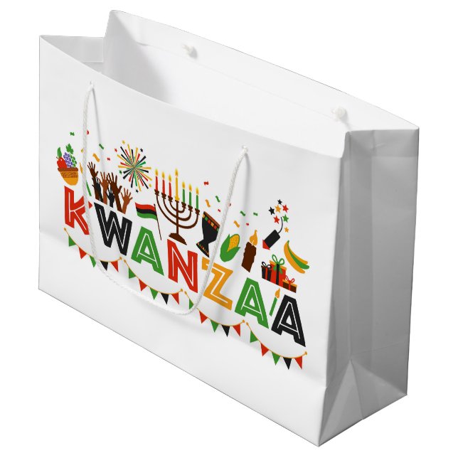 Bolsa de regalo grande de Kwanzaa (Angulo Anverso)