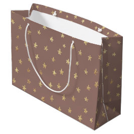 Bolsa de regalo grande de las estrellas doradas Ch