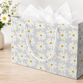 Bolsa de regalo grande de margaritas escandinavas