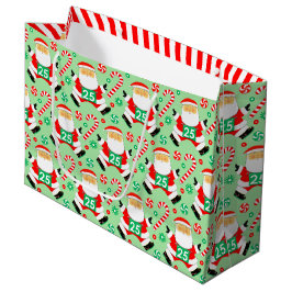 Bolsa de regalo grande de Navidad corriendo