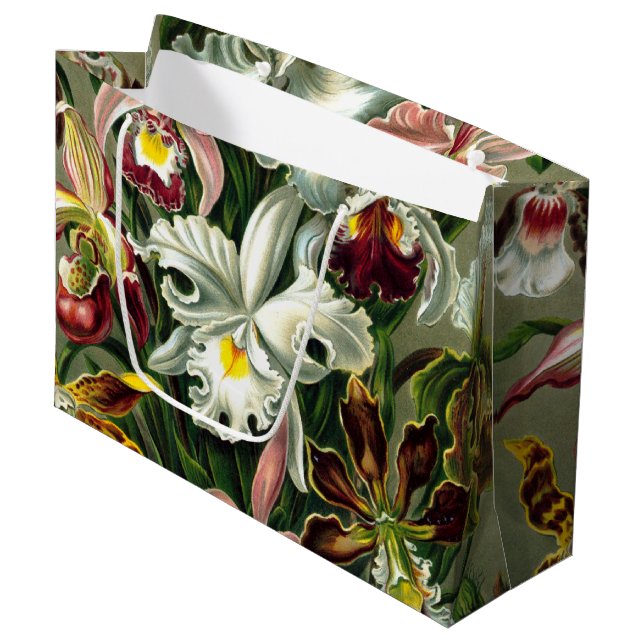 Bolsa de regalo grande de Orchidaceae de Ernst Hae (Angulo Anverso)