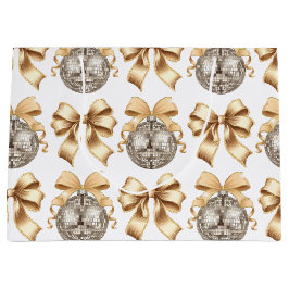 Bolsa de regalo grande de oro y disco Ball - Glam 