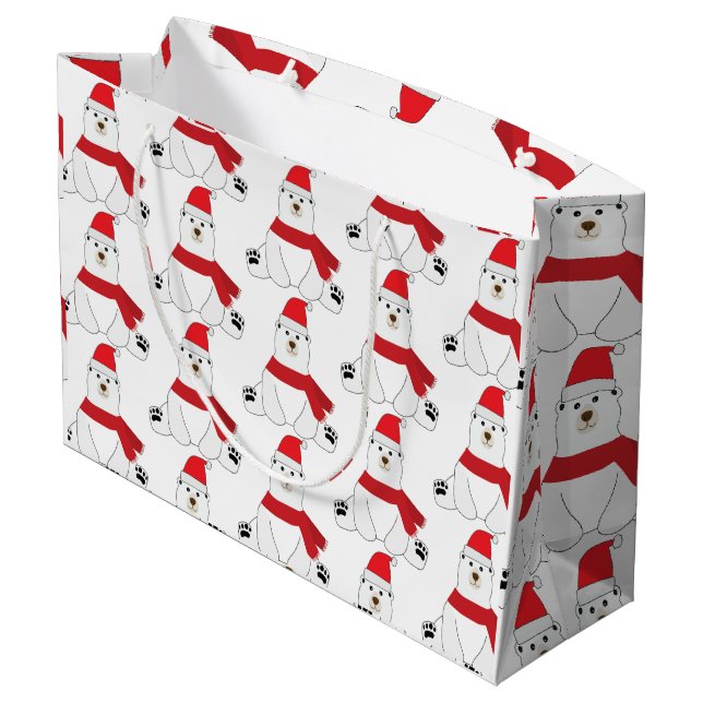 Bolsa de regalo grande de oso de vacaciones de inv (Angulo reverso)