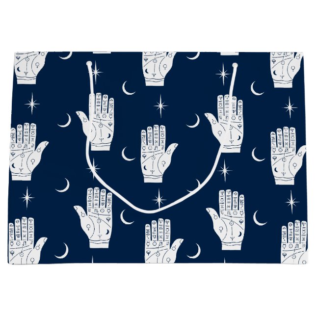 Bolsa De Regalo Grande De Palmistry Con Manos De C (Anverso)