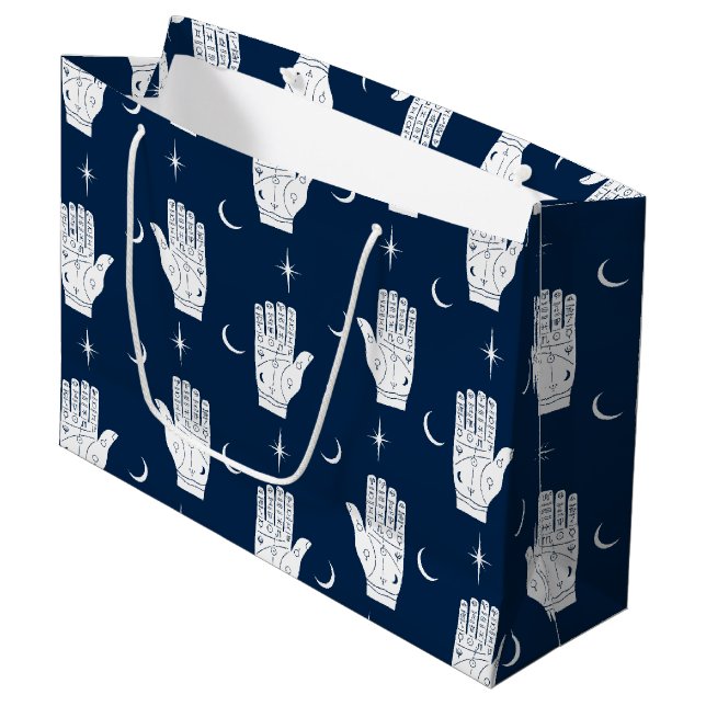 Bolsa De Regalo Grande De Palmistry Con Manos De C (Angulo Anverso)