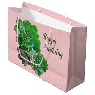 Bolsa de regalo grande de rosette Succulent