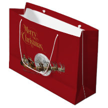 Bolsa de regalo grande de Sleigh Ride de Santa