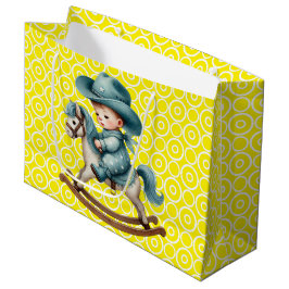Bolsa de regalo grande de vaquero bebé occidental
