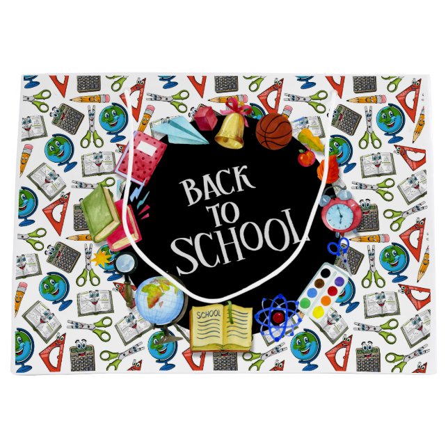Bolsa De Regalo Grande De vuelta a la escuela (Anverso)