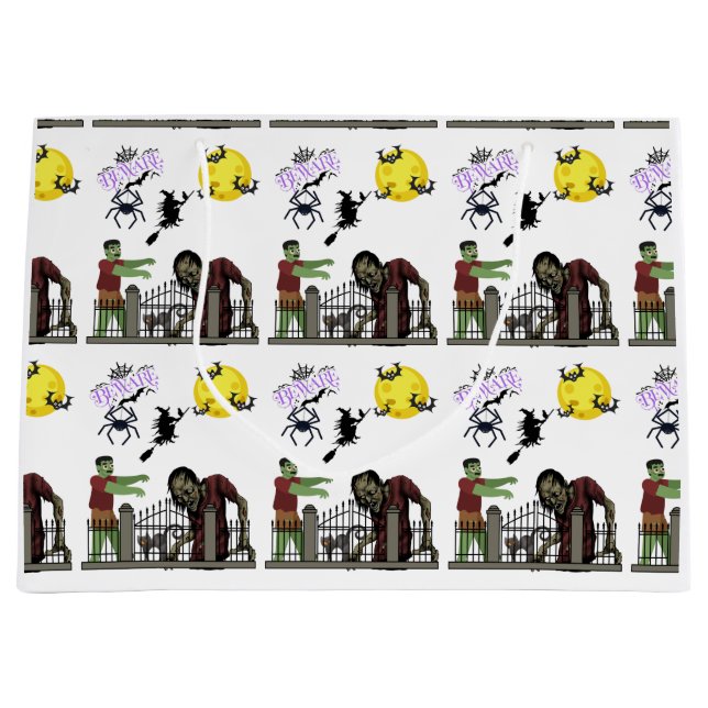 Bolsa de regalo grande de Zombie Halloween Land (Anverso)