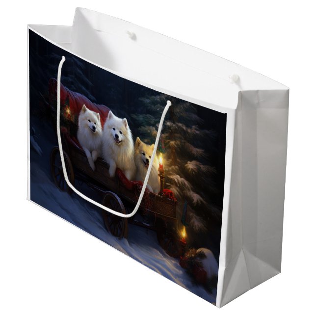 Bolsa De Regalo Grande Decoración de Navidades esquimales americanos Snow (Angulo Anverso)