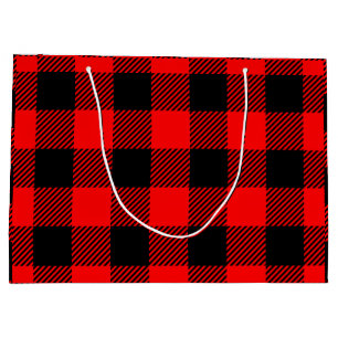 Bolsa De Regalo Grande Decoración roja y negra del control del búfalo d