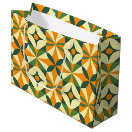 Bolsa De Regalo Grande Decorative retro seamless pattern