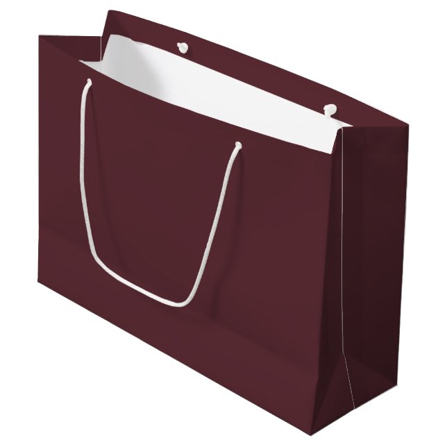 Bolsa De Regalo Grande Deep Maroon Solid Color (Angulo Anverso)
