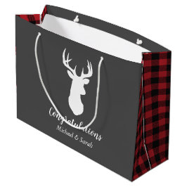 Bolsa De Regalo Grande Deer Hunting Lodge Baby Shower Antlers