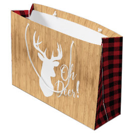 Bolsa De Regalo Grande Deer Hunting Lodge Baby Shower Antlers