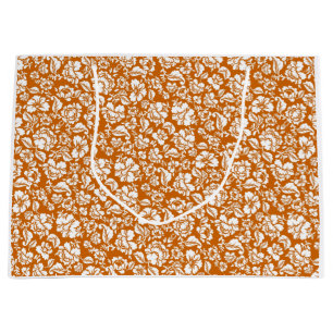 Bolsa De Regalo Grande Deja el patrón 14b. DOrange negro BG