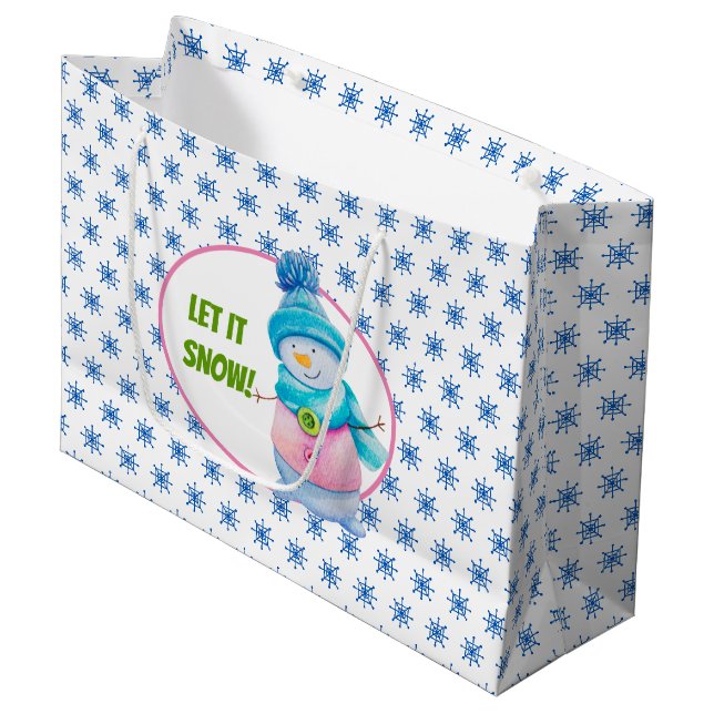 Bolsa De Regalo Grande Deja que Nieve (Angulo Anverso)