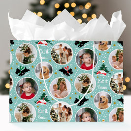 Bolsa De Regalo Grande Dejen que nieve Escocia Perro Diversión Personaliz