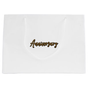 Bolsa de regalo grande del aniversario de oro